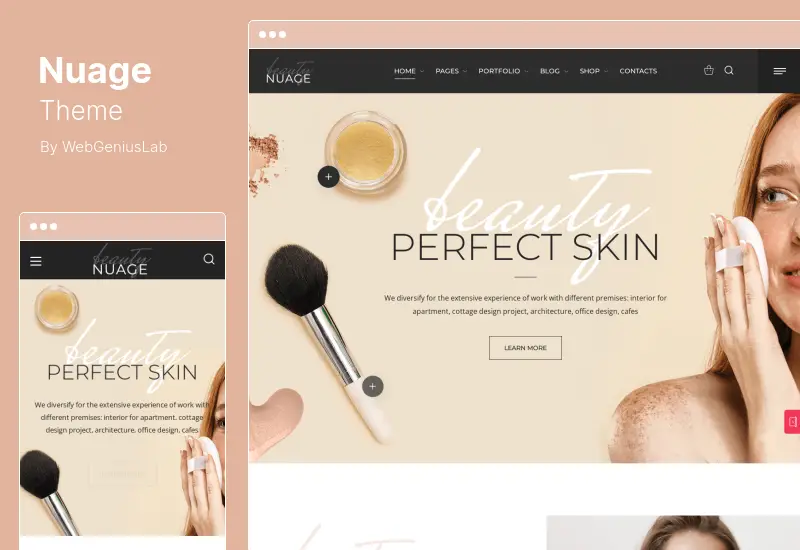 Nuage Theme - Cosmetics  Beauty WordPress Theme