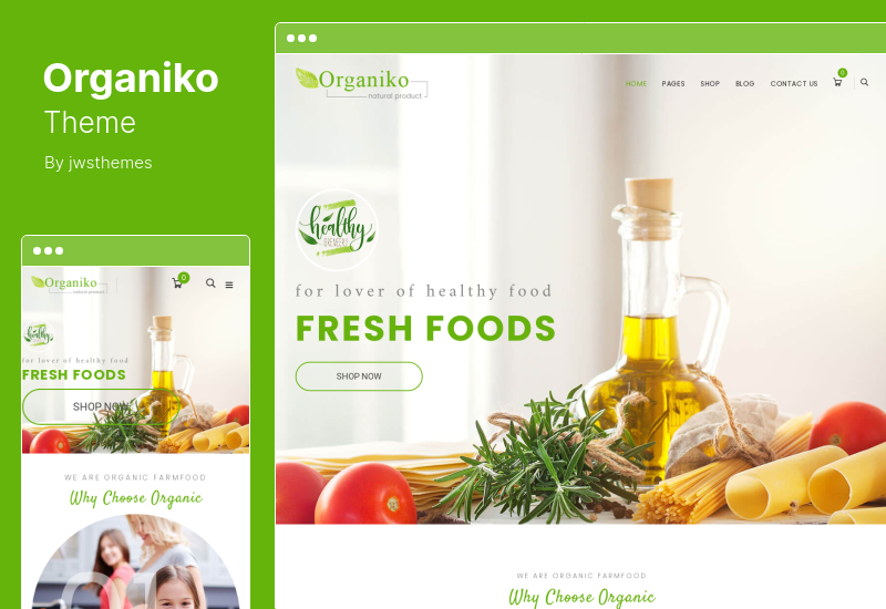 Organiko Theme - Farm & Food Business WordPress Theme