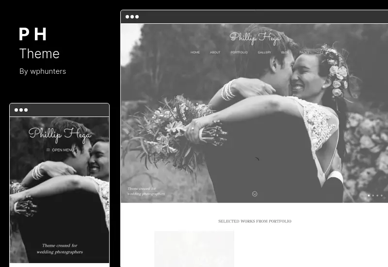 PH Theme - Wedding Photography Portfolio WordPress Theme