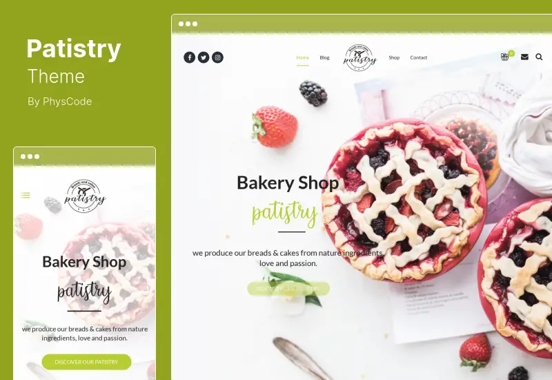 Patistry Theme - Cake & Bakery WordPress Theme