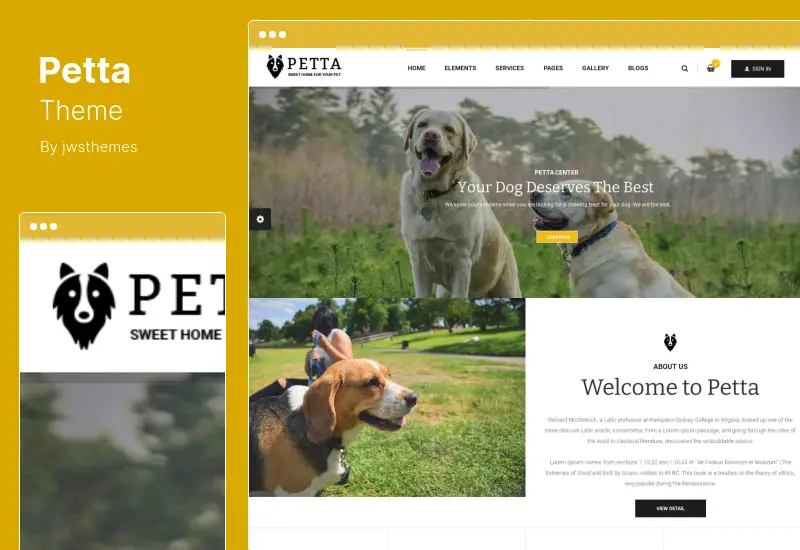 Petta Theme - Premium Pet Care WordPress Theme