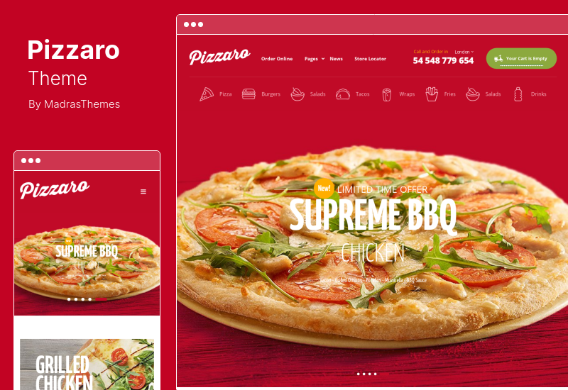 Pizzaro Theme - Fast Food & Restaurant WooCommerce Theme