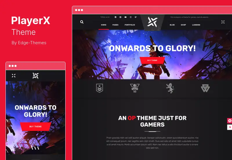 PlayerX Theme - A Highpowered WordPress Theme for Gaming eSports