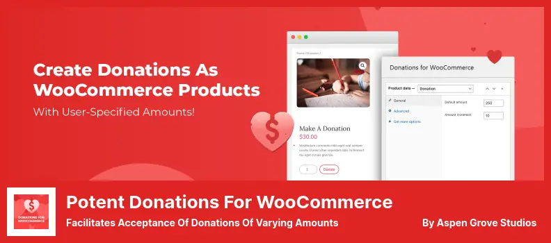 Potent Donations for WooCommerce Plugin - Facilitates Acceptance of Donations of Varying Amounts