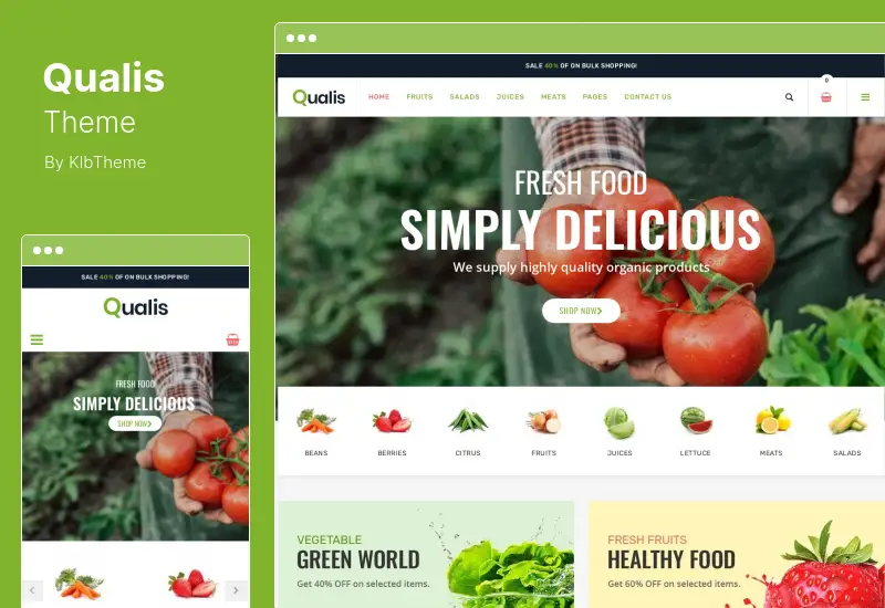 Qualis Theme - Organic Food Responsive eCommerce WordPress Theme