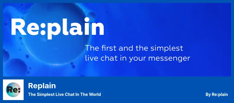 Replain Plugin - The Simplest Live Chat in The World