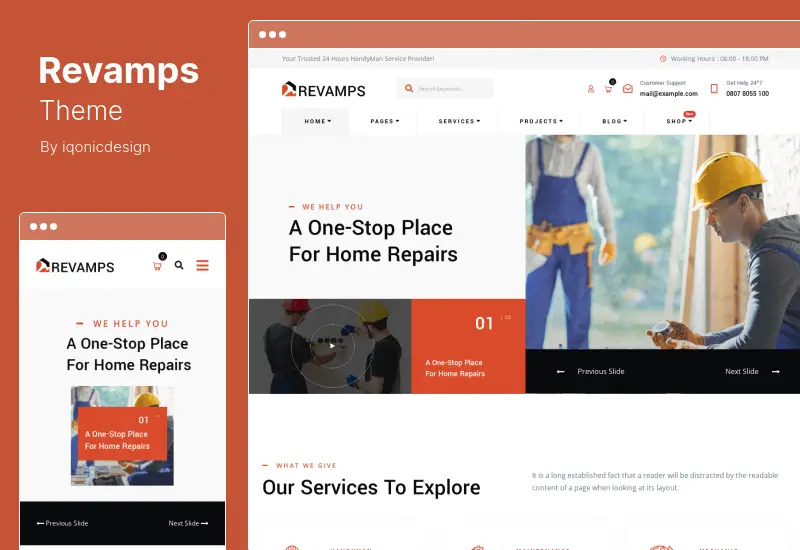 Revamps Theme - Handyman Service WordPress Theme