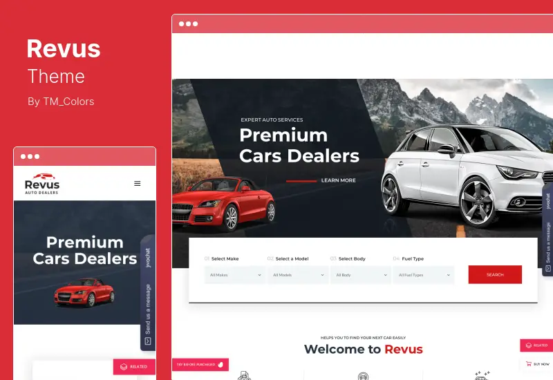 Revus Theme - Automotive & Car Rental WordPress Theme