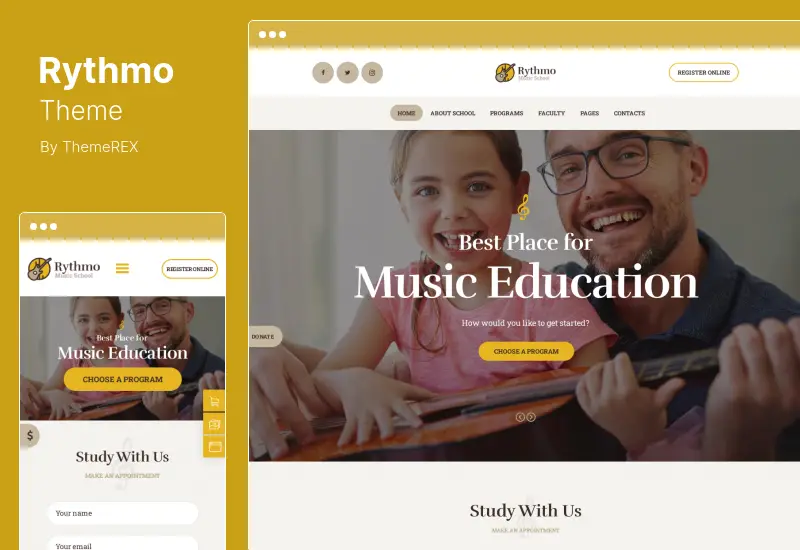 Rythmo Theme - Arts & Music School WordPress Theme