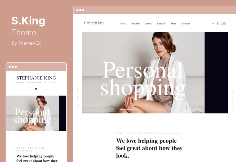 S.King Theme - Personal Stylist Fashion Blogger WordPress Theme