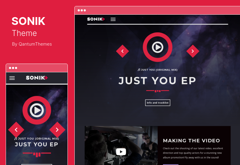 SONIK Theme - Professional Music WordPress Theme