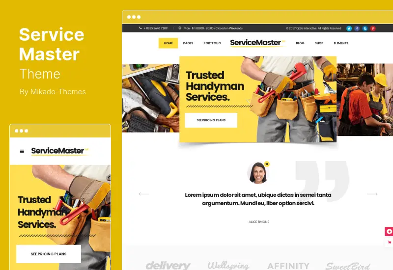 Service Master Theme - Handyman WordPress Theme