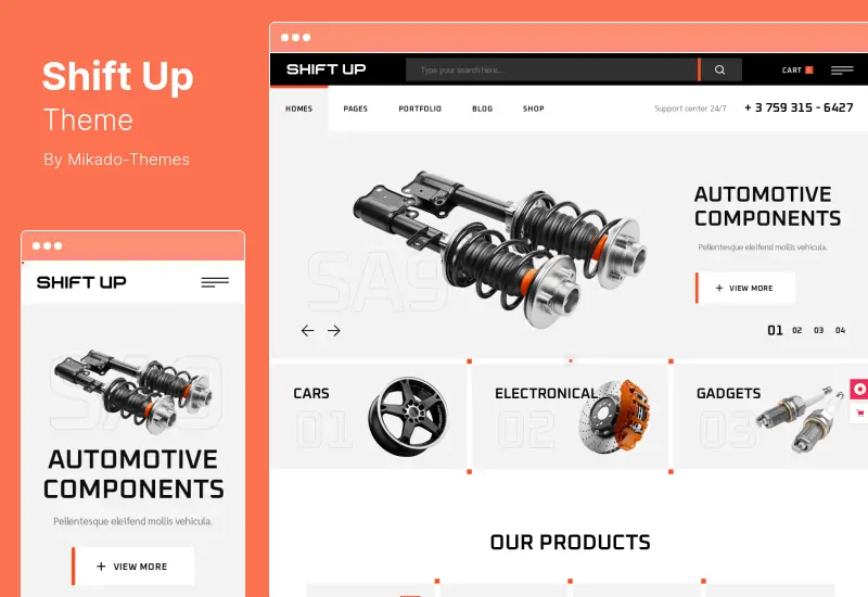 ShiftUp Theme - Car Repair & Auto Services WordPress Theme