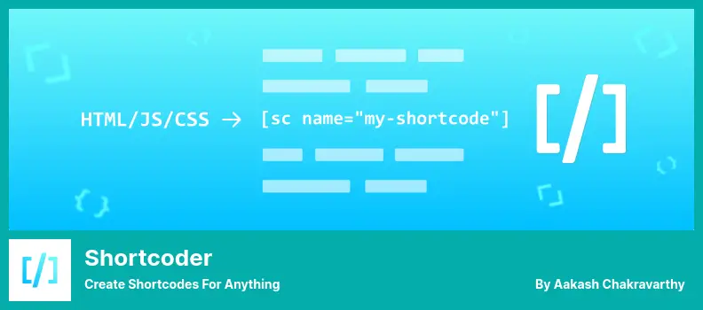 Shortcoder Plugin - Create Shortcodes for Anything