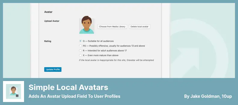 Simple Local Avatars Plugin - Adds an Avatar Upload Field to User Profiles