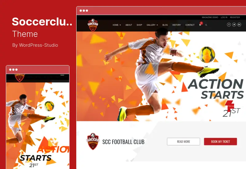 Soccerclub Theme - Sports Club WordPress Theme