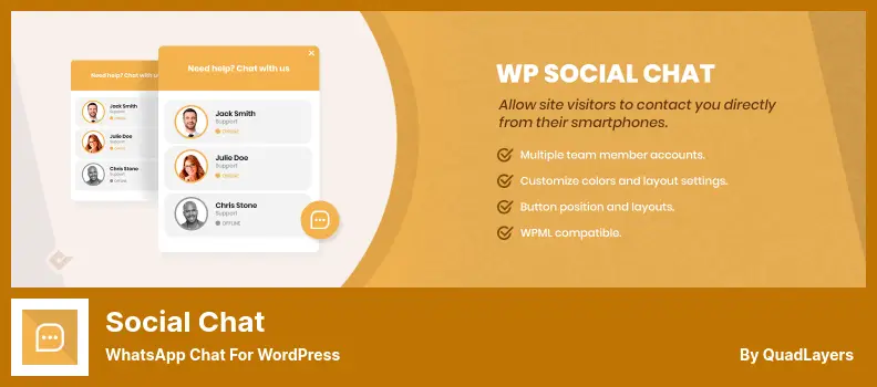 Social Chat Plugin - WhatsApp Chat for WordPress