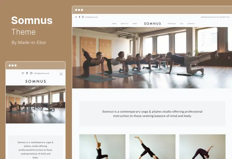 Somnus Theme - Yoga & Fitness Studio WordPress Theme