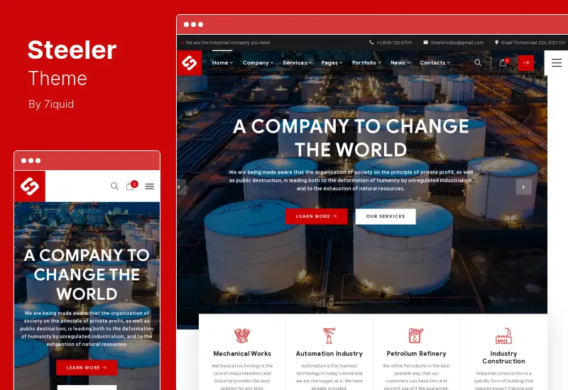 Steeler Theme - Industrial & Manufacturing WordPress Theme