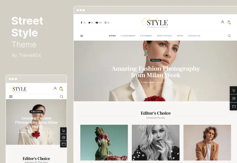 Street Style Theme - Fashion & Lifestyle Personal Blog WordPress Theme