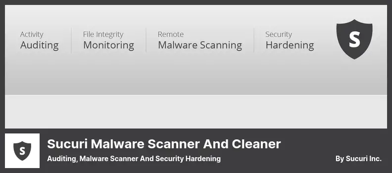 Sucuri Malware Scanner and Cleaner Plugin - Auditing, Malware Scanner and Security Hardening