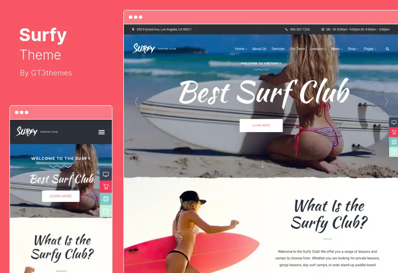 Surfy Theme - Surfing and Water Sports WordPress Theme