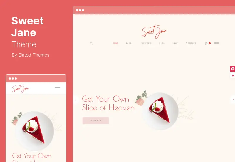 Sweet Jane Theme - Delightful Cake Shop WordPress Theme