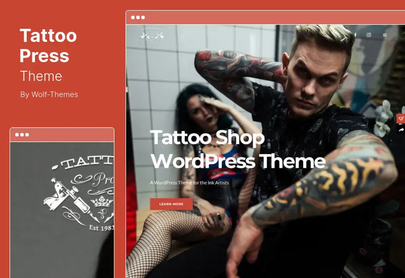 TattooPress Theme - A WordPress Theme for Ink Artists