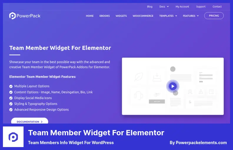 Team Member Widget For Elementor Plugin - Team Members Info Widget for WordPress