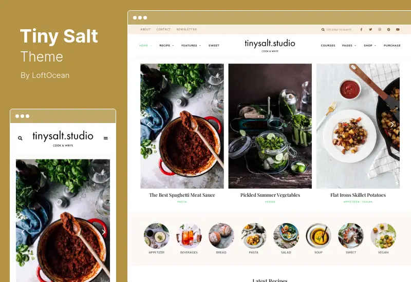 TinySalt Theme - Personal Food Blog WordPress Theme