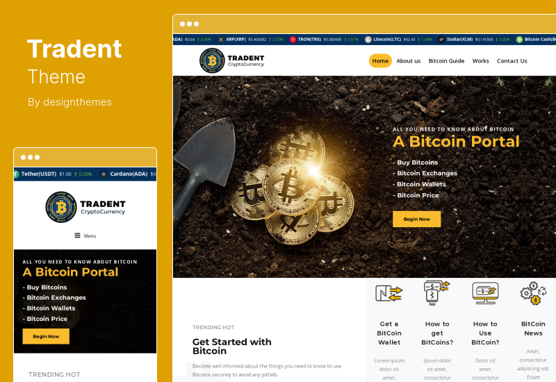 Tradent Theme - Cryptocurrency, Bitcoin WordPress Theme