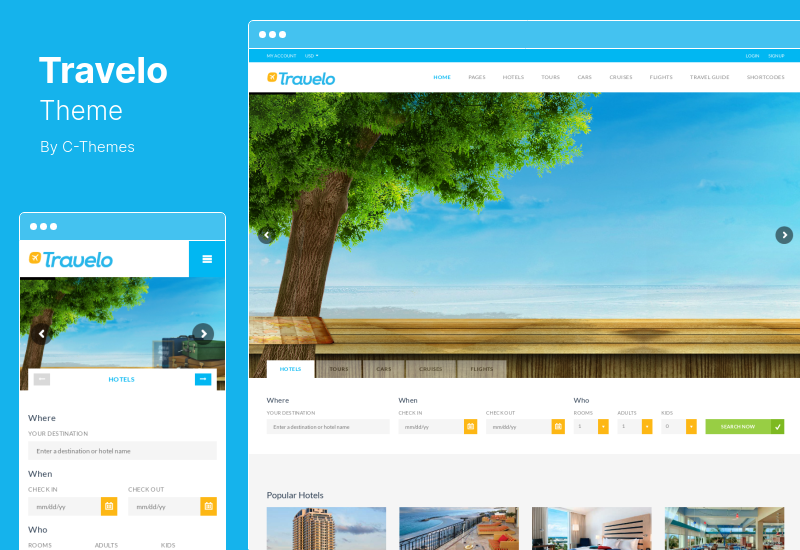 Travelo Theme - Travel/Tour Booking Responsive WordPress Theme