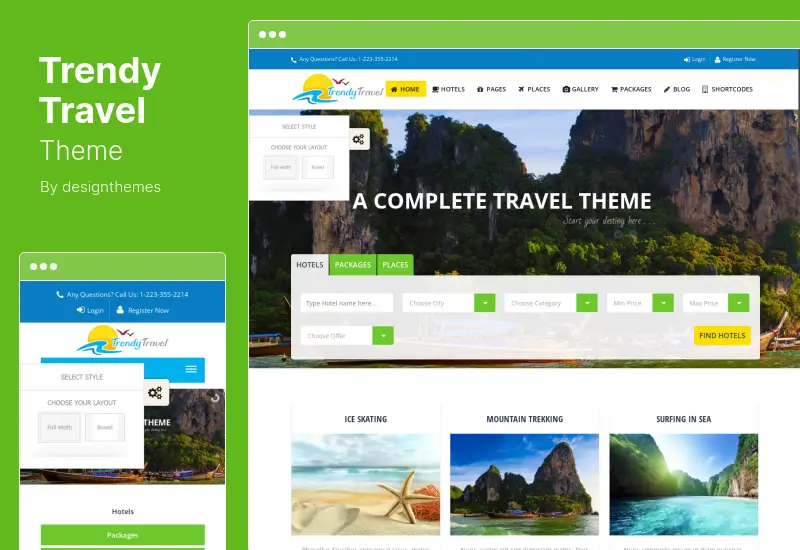 Trendy Travel Theme - Tourism & Travel WordPress Theme