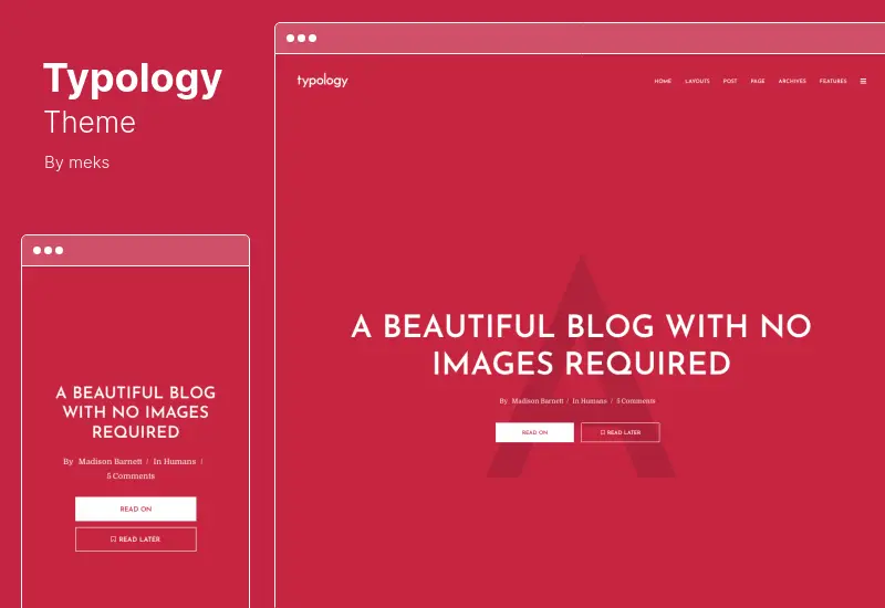 Typology Theme - Minimalist Blog & Text Based WordPress Theme
