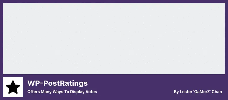 WP-PostRatings Plugin - Offers Many Ways to Display Votes