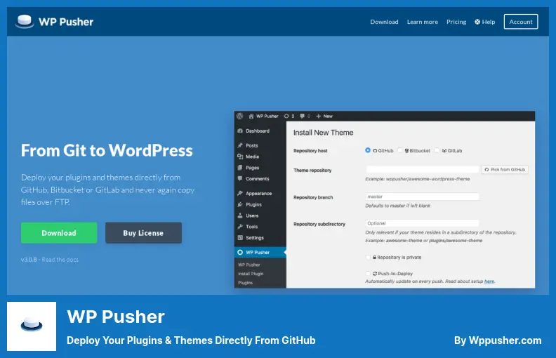 WP Pusher Plugin - Deploy Your Plugins & Themes Directly from GitHub