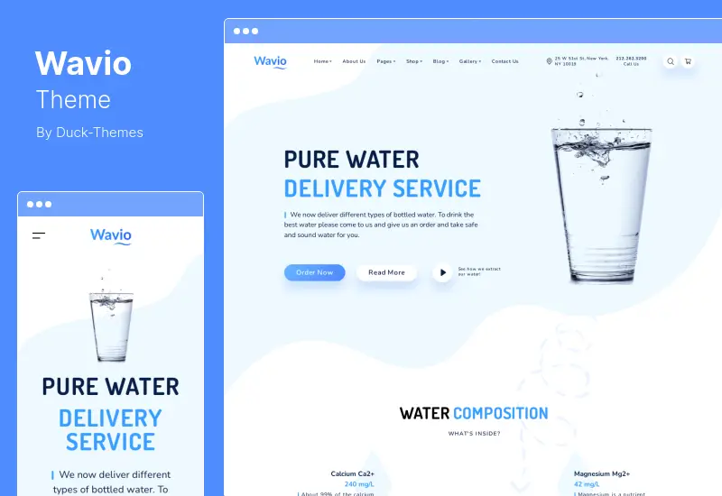 Wavio Theme - Water Delivery WordPress Theme