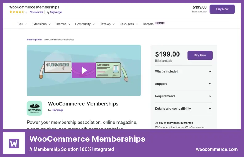 WooCommerce Memberships Plugin - a Membership Solution 100% Integrated
