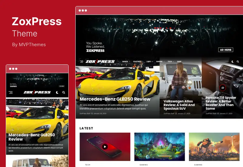 ZoxPress Theme - News WordPress Theme