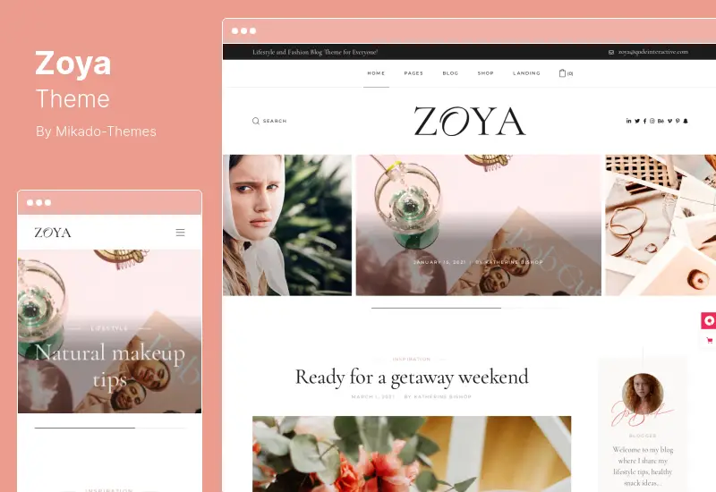 Zoya Theme - Lifestyle Blog WordPress Theme