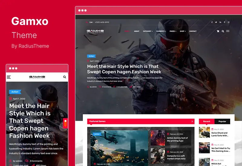 Gamxo Theme - Gaming News & Blog WordPress Theme
