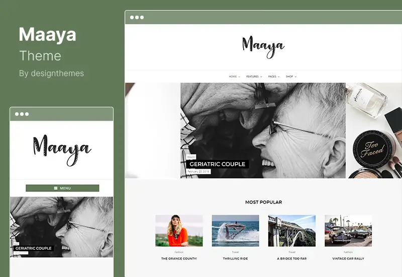 Maaya Theme - Travel Blog WordPress Theme