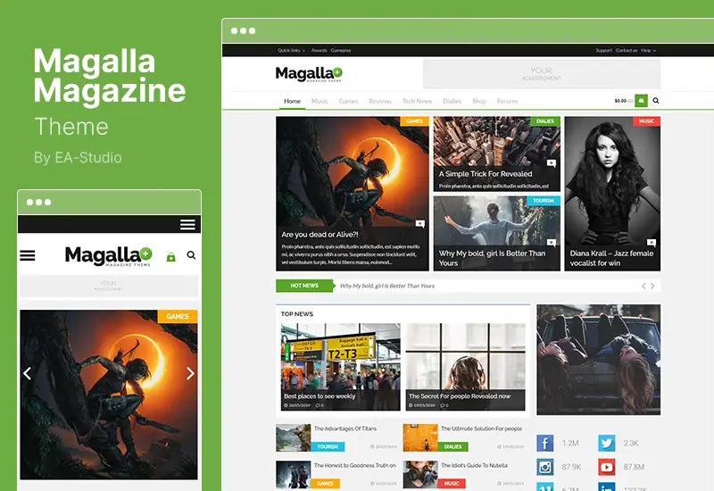 Magalla Magazine Theme - News and Business Blog WordPress Theme