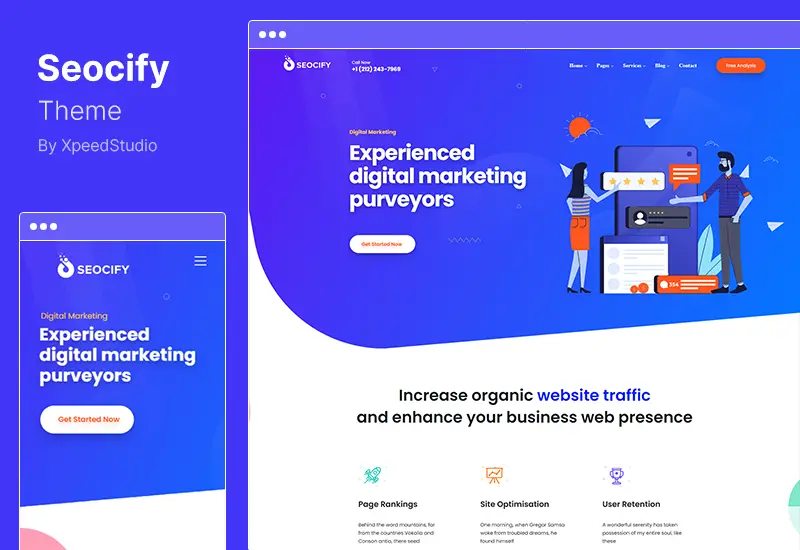 Seocify Theme - SEO Digital Marketing Agency Consulting WordPress Theme