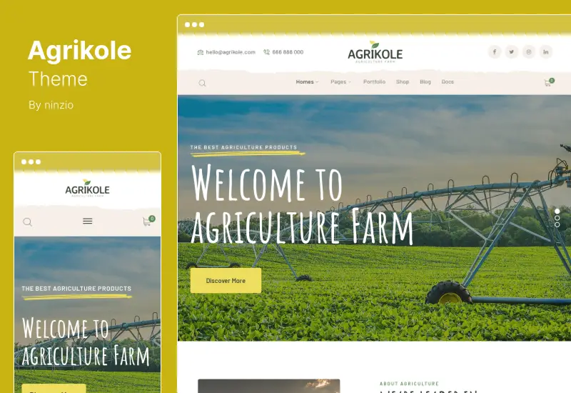Agrikole Theme - Responsive WordPress Theme for Agriculture  Farming