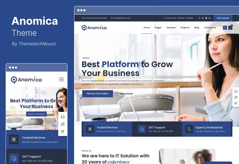 Anomica Theme - IT Solutions and Services WordPress Theme