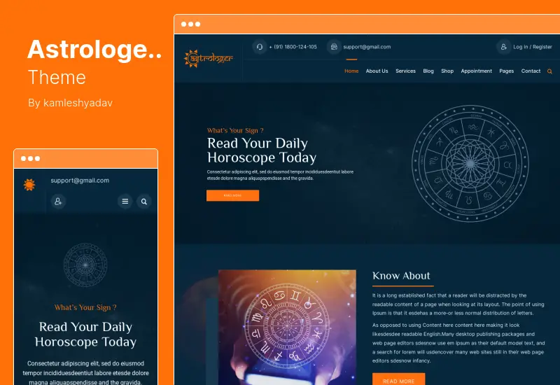 Astrologer Theme - Horoscope and Astrology WordPress Theme