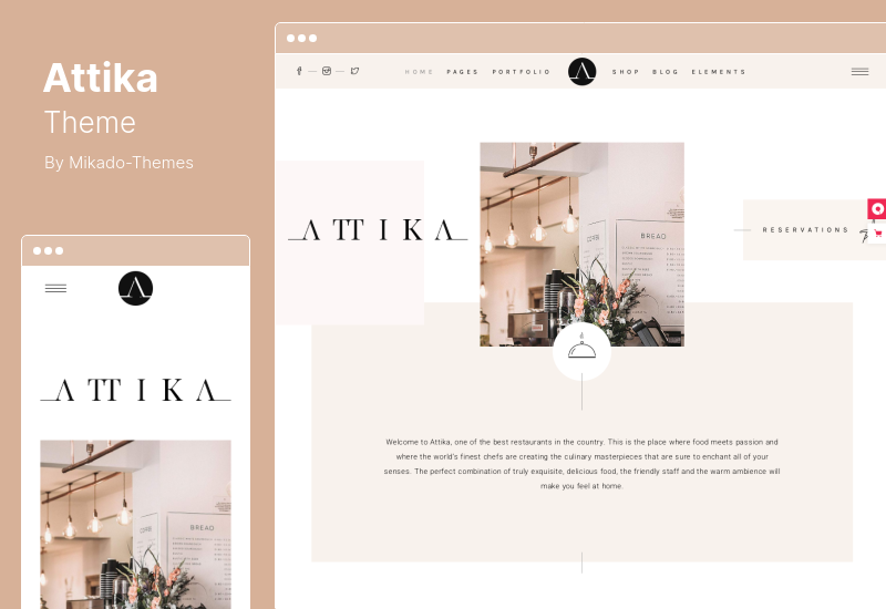 Attika Theme - Elegant Restaurant WordPress Theme