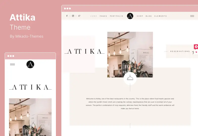 Attika Theme - Elegant Restaurant WordPress Theme