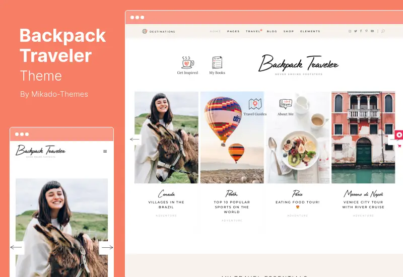Backpack Traveler Theme - Modern Blog WordPress Theme